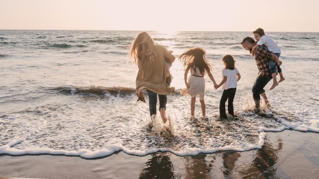 Family at the beach